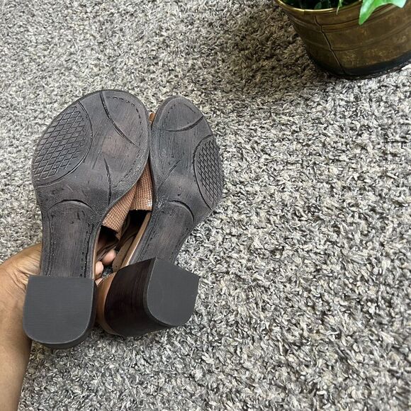 OTBT Metaphor Size US 6.5 M Women Leather Ankle Strap Open Toe Sandals Brown New - Picture 5 of 9